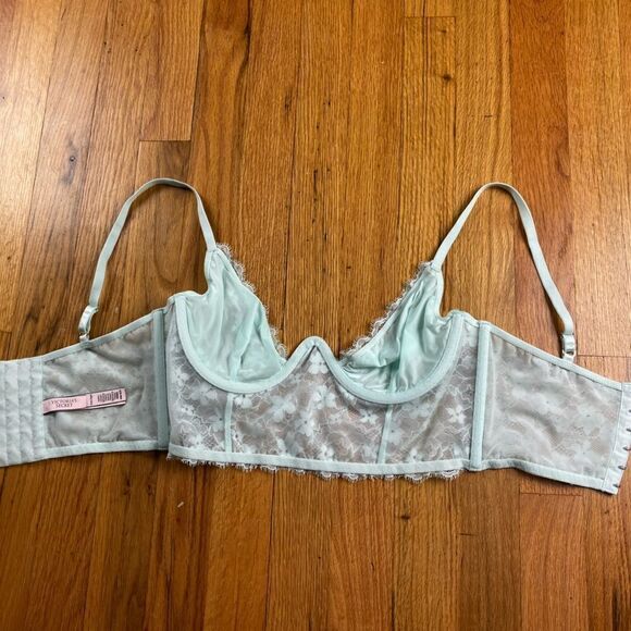 🪦Victoria’s Secret Dream Angel Mint Corset Size 34B - Picture 4 of 8